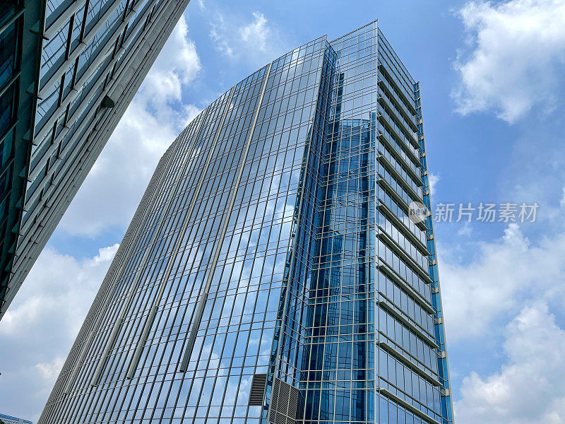 Skyscrapers at daytime with blue sky